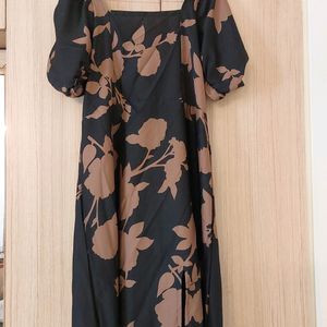 ALINE BLACK AND BROWN DRESS