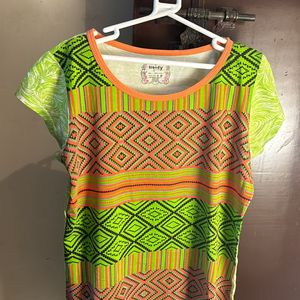 Geometry Print Trendy Top