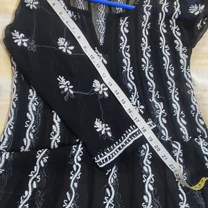 Chikankari Georgette Kali Ka Kurta