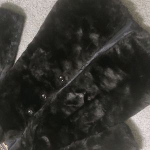 reBlack Over Coat Imported Furr High' Quality Bran