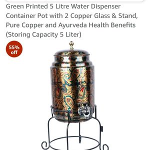 Copper Water Dispenser Set