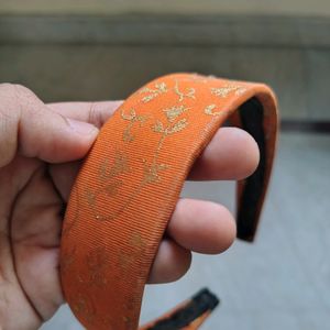 Orange Golden Partywear Hairband