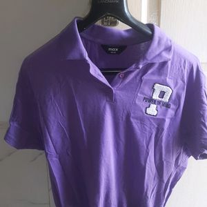 Collar T Shirt Purple