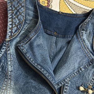 Denim Sleeveless Jacket