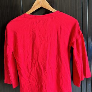 Life Red Full Sleeve Top