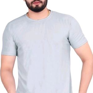 New Mens Lavender Color Plain T-Shirt