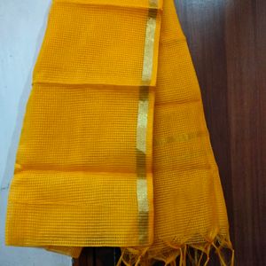 Yellow Net Dupatta