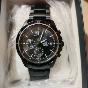 New Casio Edifice efr-526bk Black Stainless Watch