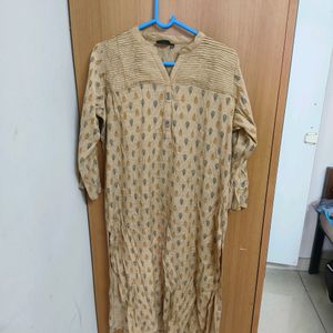 Beige Straight Kurta