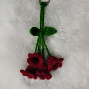 Crochet Lily Of Valley Keychain