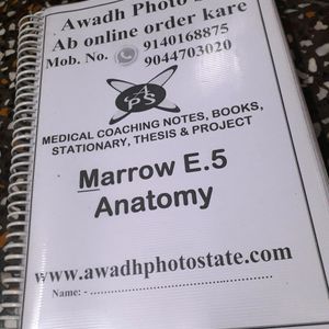 Anatomy Marrow EDITION 5 Notes ( For NEET PG!!)