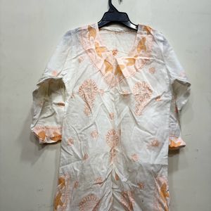 White Chikankari Kurti