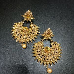 Ethnic Golden Colour Earrings