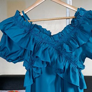 Blue Ruffle Dress