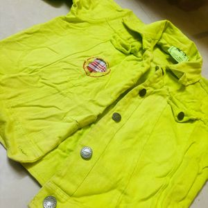 yellow denim jacket for women