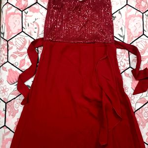 Pretty Maroon Dress| Party Wear|Pinterest| Shimmer