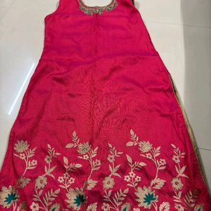 Silk Festive Kurti(sleeves Available)