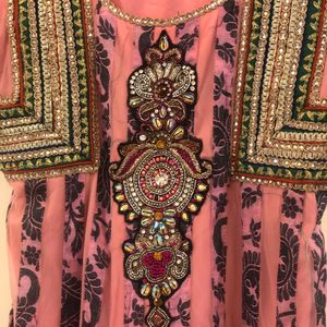 Peach Pink Color Salwar Set With Duppatta