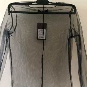 MYWISHBAG SHEER-MESH TOP