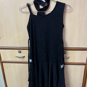 Black Colour Midi Frock For Girls