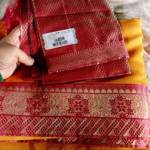 Linen Crepe Saree || Embroidery