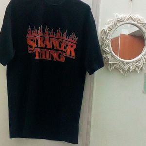 URB_N Men Oversized Stranger Things Printed Tshirt