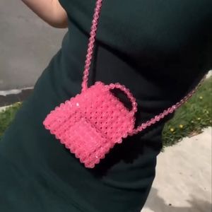 Handmade Prink Crystal Bag