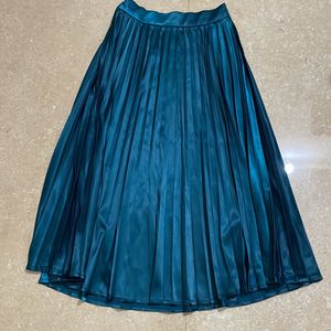 Shein Green Flair Middi Skirt