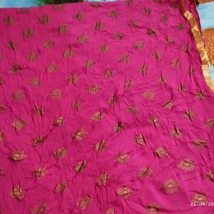 Drep Pink Dupatta in A Good Condition