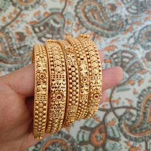 Brass Coating Bangles No Use....Totally New