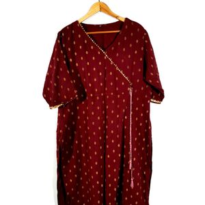 Maroon Printed Kurta (Women's)