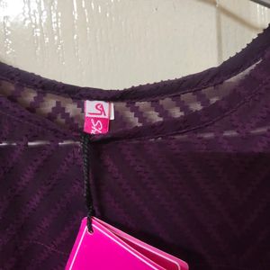 Synthetic Net Top With Tag Brand New