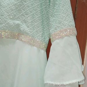 Umbrella Frock With Bottom Dupatta