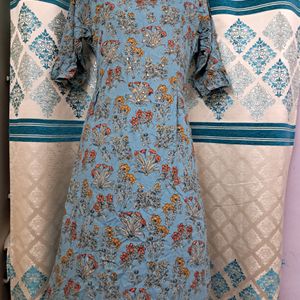 ANARKALI Light Blue Kurti