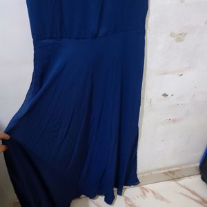 Navy Blue V Neck Maxi Dress