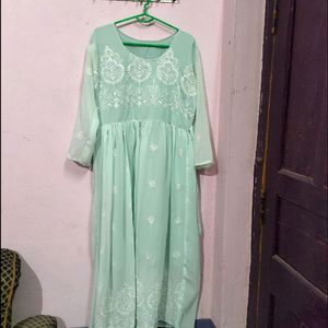 Chicken Kari Georgette Kurta Set