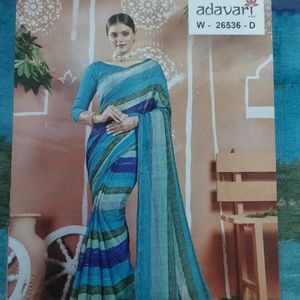 Blue Daily Wear Sari