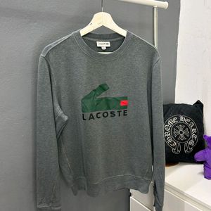 @lacoste grey printed sweatshirt