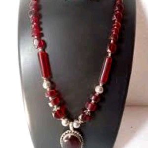 Red crystal jewelry jaadi