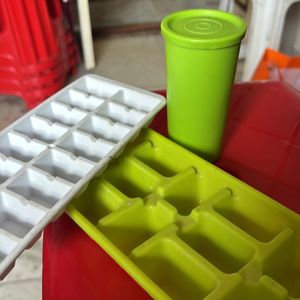 tupperware ice tray and liquid small container