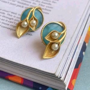 Blue Statement Earings