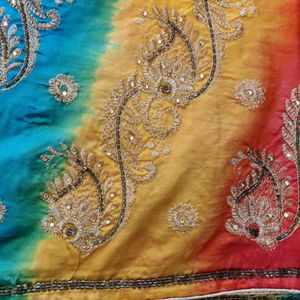 🌈🌈Full Maggam Work Saree Multicolour