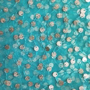 Sea Green Net Sequence Cloth 2 Mtr