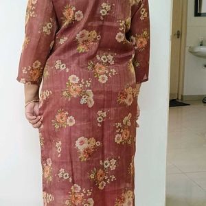 Floral Brown Kurti