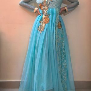 Ethnic Gown | Sky Blue