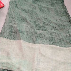 Synthetic Saree With Blouse