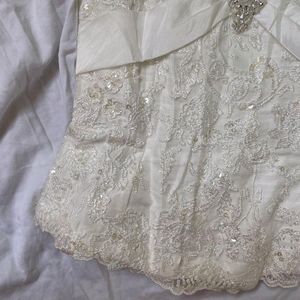 Vintage White Lace Corset