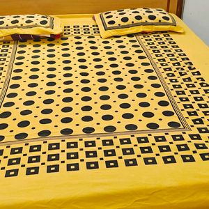 Yellow Double BedSheet