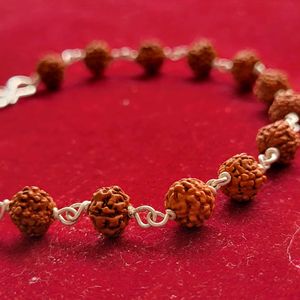 Silver Rudraksh Trendy Rakhi / Bracelet