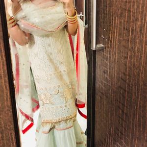 Women Mint Green Sharara Suit